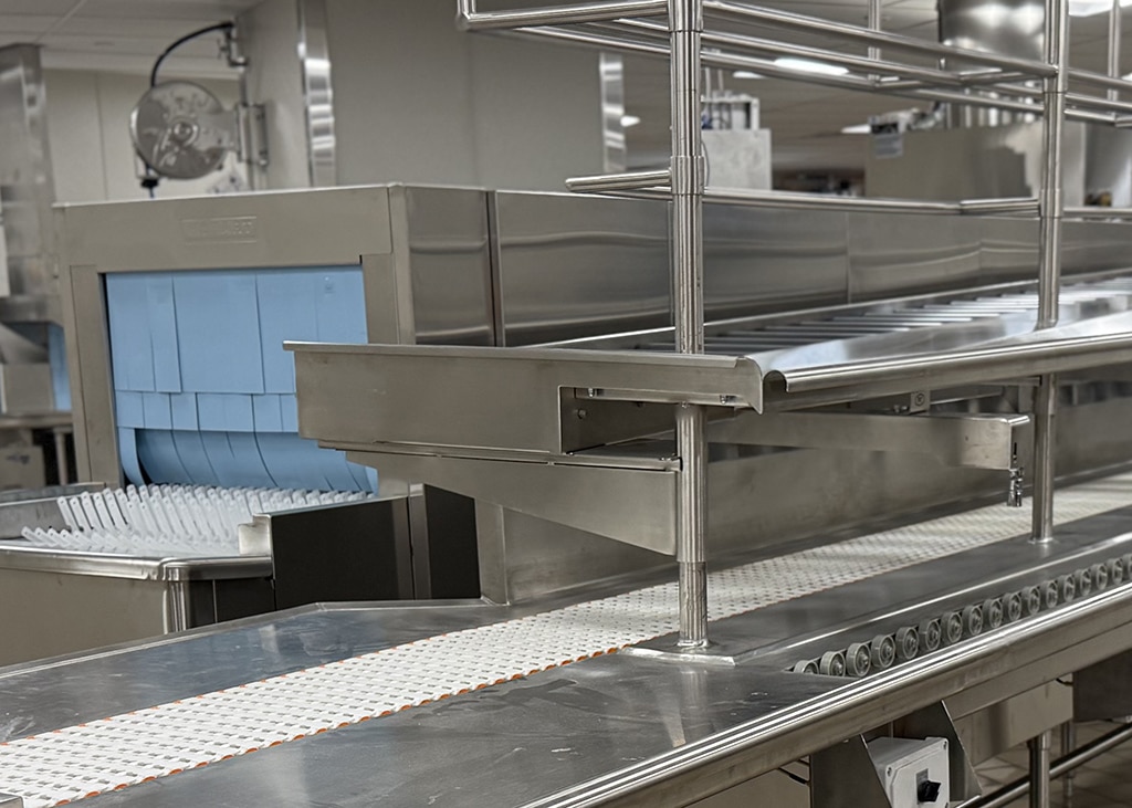 Waffle Belt Conveyor close up
